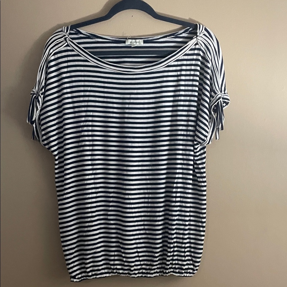 Striped Black and White Women's Top